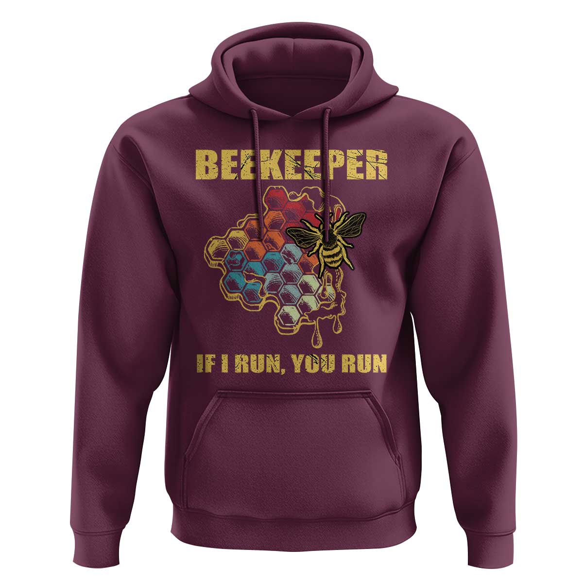 Funny Beekeeper Hoodie If I Run You Run Honey Bee Guy Apiarist - Wonder Print Shop