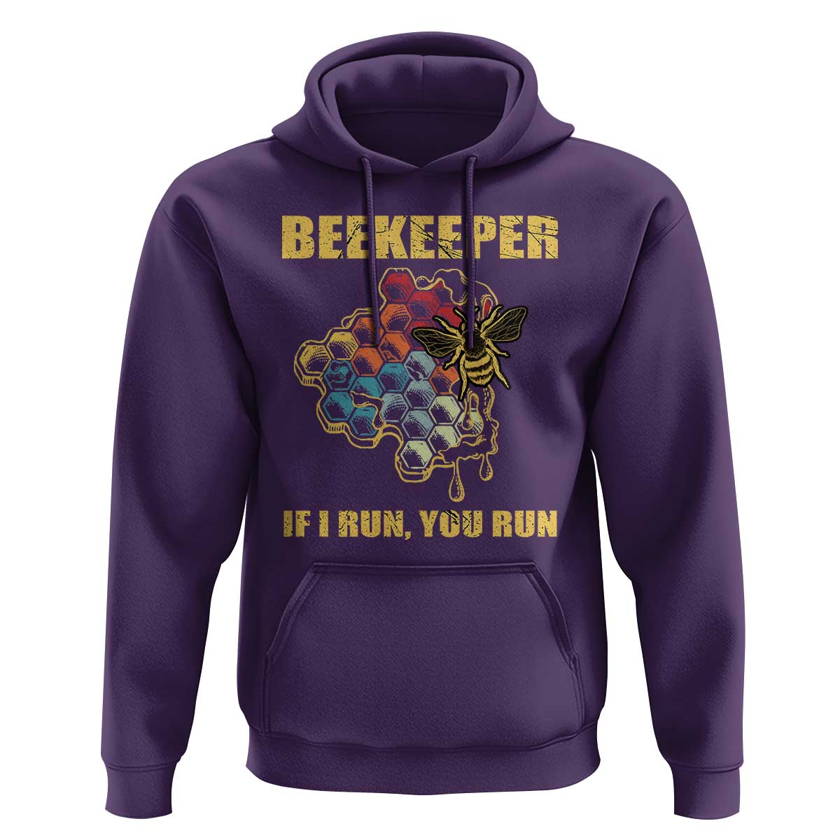 Funny Beekeeper Hoodie If I Run You Run Honey Bee Guy Apiarist - Wonder Print Shop