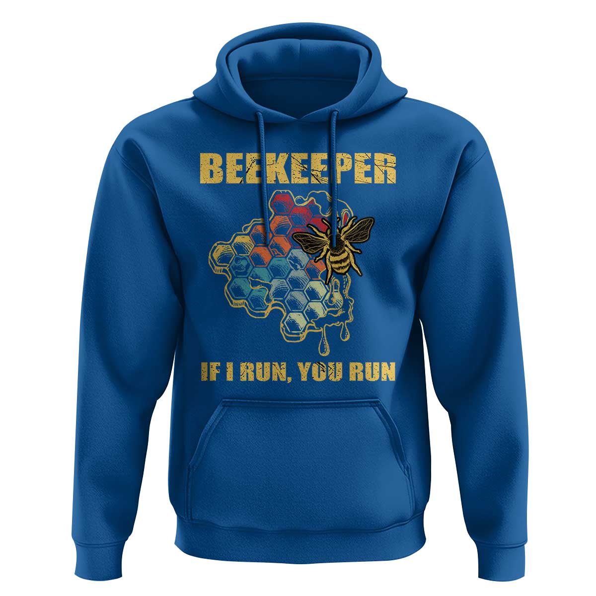 Funny Beekeeper Hoodie If I Run You Run Honey Bee Guy Apiarist - Wonder Print Shop