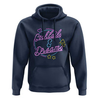 80s Vintage Style Hoodie Cocktails And Dreams Neon Sign Summer Vibe - Wonder Print Shop
