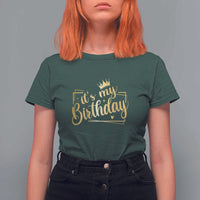It's My Birthday Party T Shirt For Women B-day Squad Crown - Wonder Print Shop