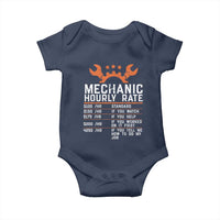 Funny Mechanic Hourly Rate Auto Car Mechanic Labor Rates Baby Onesie - Wonder Print Shop