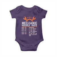 Funny Mechanic Hourly Rate Auto Car Mechanic Labor Rates Baby Onesie - Wonder Print Shop