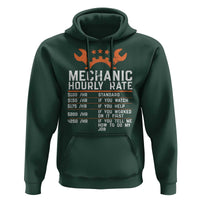 Funny Mechanic Hourly Rate Auto Car Mechanic Labor Rates Hoodie - Wonder Print Shop