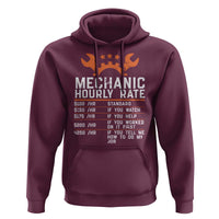 Funny Mechanic Hourly Rate Auto Car Mechanic Labor Rates Hoodie - Wonder Print Shop