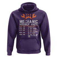 Funny Mechanic Hourly Rate Auto Car Mechanic Labor Rates Hoodie - Wonder Print Shop