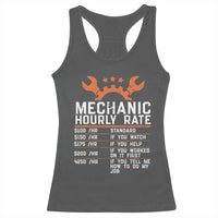 Funny Mechanic Hourly Rate Auto Car Mechanic Labor Rates Racerback Tank Top - Wonder Print Shop