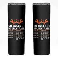 Funny Mechanic Hourly Rate Auto Car Mechanic Labor Rates Skinny Tumbler - Wonder Print Shop