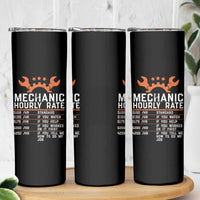 Funny Mechanic Hourly Rate Auto Car Mechanic Labor Rates Skinny Tumbler - Wonder Print Shop