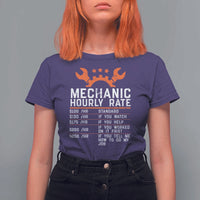 Funny Mechanic Hourly Rate Auto Car Mechanic Labor Rates T Shirt For Women - Wonder Print Shop