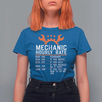 Funny Mechanic Hourly Rate Auto Car Mechanic Labor Rates T Shirt For Women - Wonder Print Shop