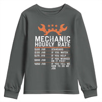 Funny Mechanic Hourly Rate Auto Car Mechanic Labor Rates Youth Sweatshirt - Wonder Print Shop