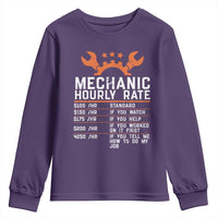Funny Mechanic Hourly Rate Auto Car Mechanic Labor Rates Youth Sweatshirt - Wonder Print Shop