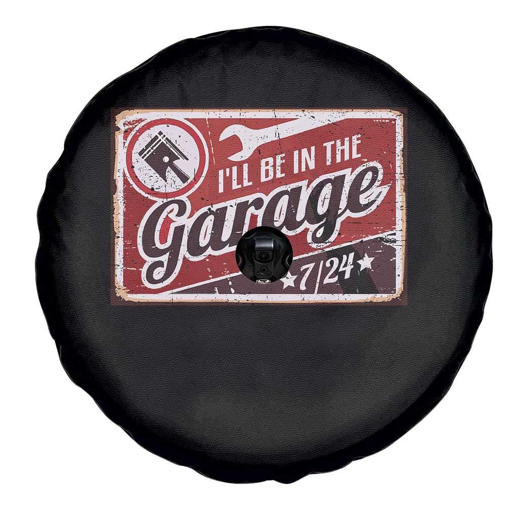 Funny I Will Be In The Garage Spare Tire Cover Car Mechanic Metal Sign - Wonder Print Shop