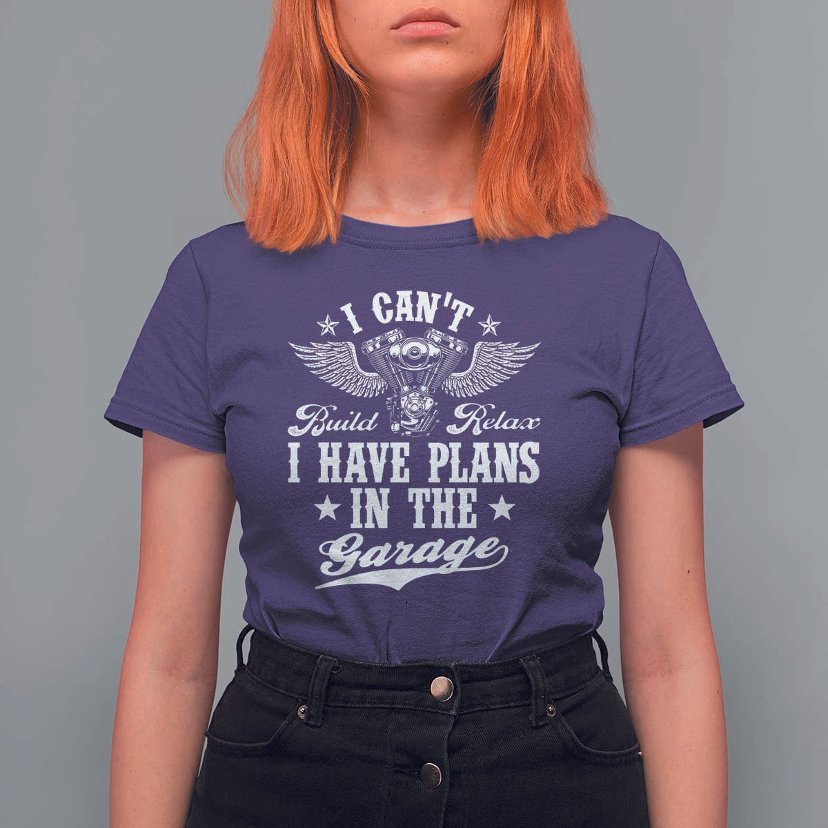 Funny I Cant I Have Plans In The Garage T Shirt For Women Car Mechanics Fathers Day - Wonder Print Shop