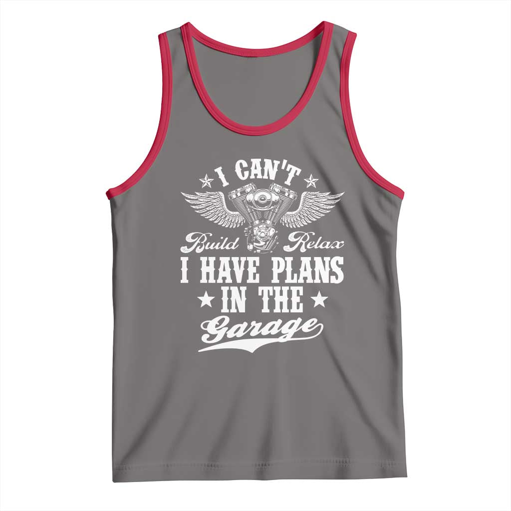 Funny I Cant I Have Plans In The Garage Tank Top Car Mechanics Fathers Day - Wonder Print Shop