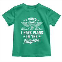 Funny I Cant I Have Plans In The Garage Toddler T Shirt Car Mechanics Fathers Day - Wonder Print Shop