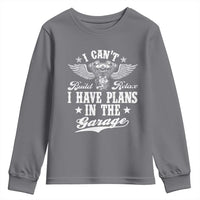 Funny I Cant I Have Plans In The Garage Youth Sweatshirt Car Mechanics Fathers Day - Wonder Print Shop