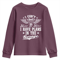 Funny I Cant I Have Plans In The Garage Youth Sweatshirt Car Mechanics Fathers Day - Wonder Print Shop