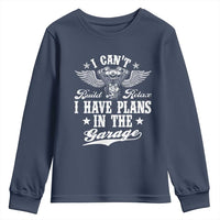 Funny I Cant I Have Plans In The Garage Youth Sweatshirt Car Mechanics Fathers Day - Wonder Print Shop