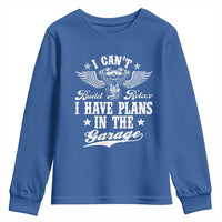 Funny I Cant I Have Plans In The Garage Youth Sweatshirt Car Mechanics Fathers Day - Wonder Print Shop