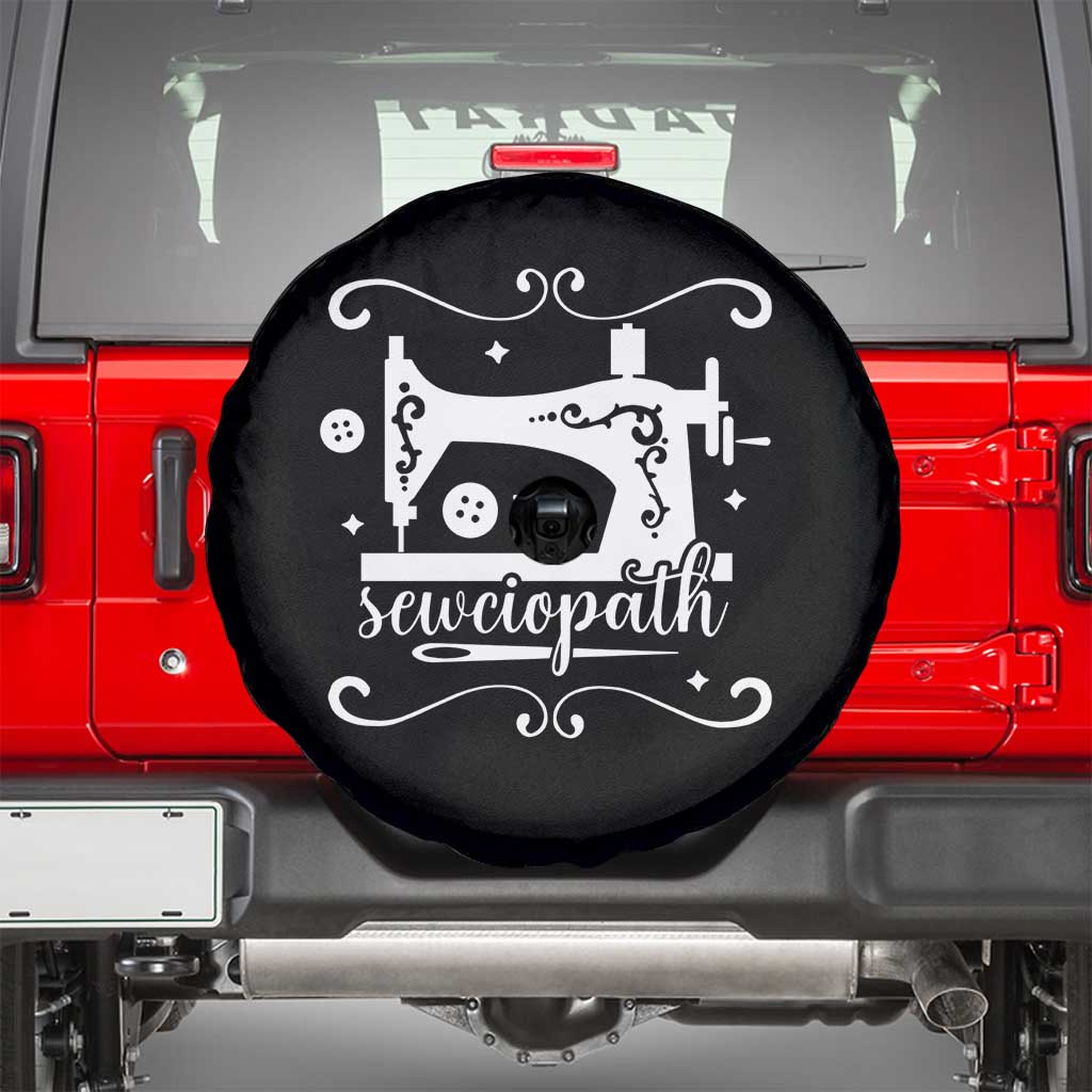 Sewing Lover Spare Tire Cover Sewciopath Quilter Sewing Machine - Wonder Print Shop