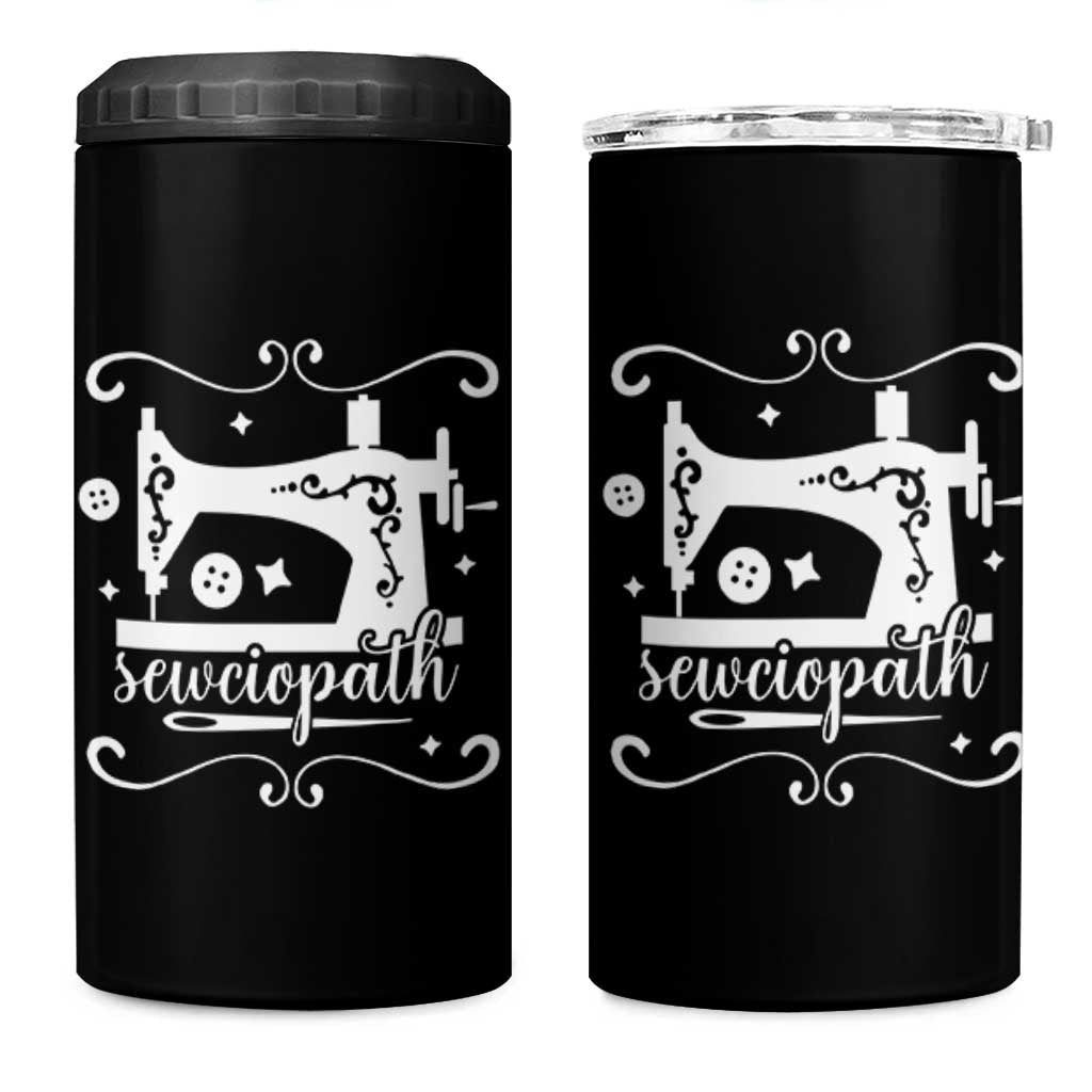 Sewing Lover 4 in 1 Can Cooler Tumbler Sewciopath Quilter Sewing Machine - Wonder Print Shop