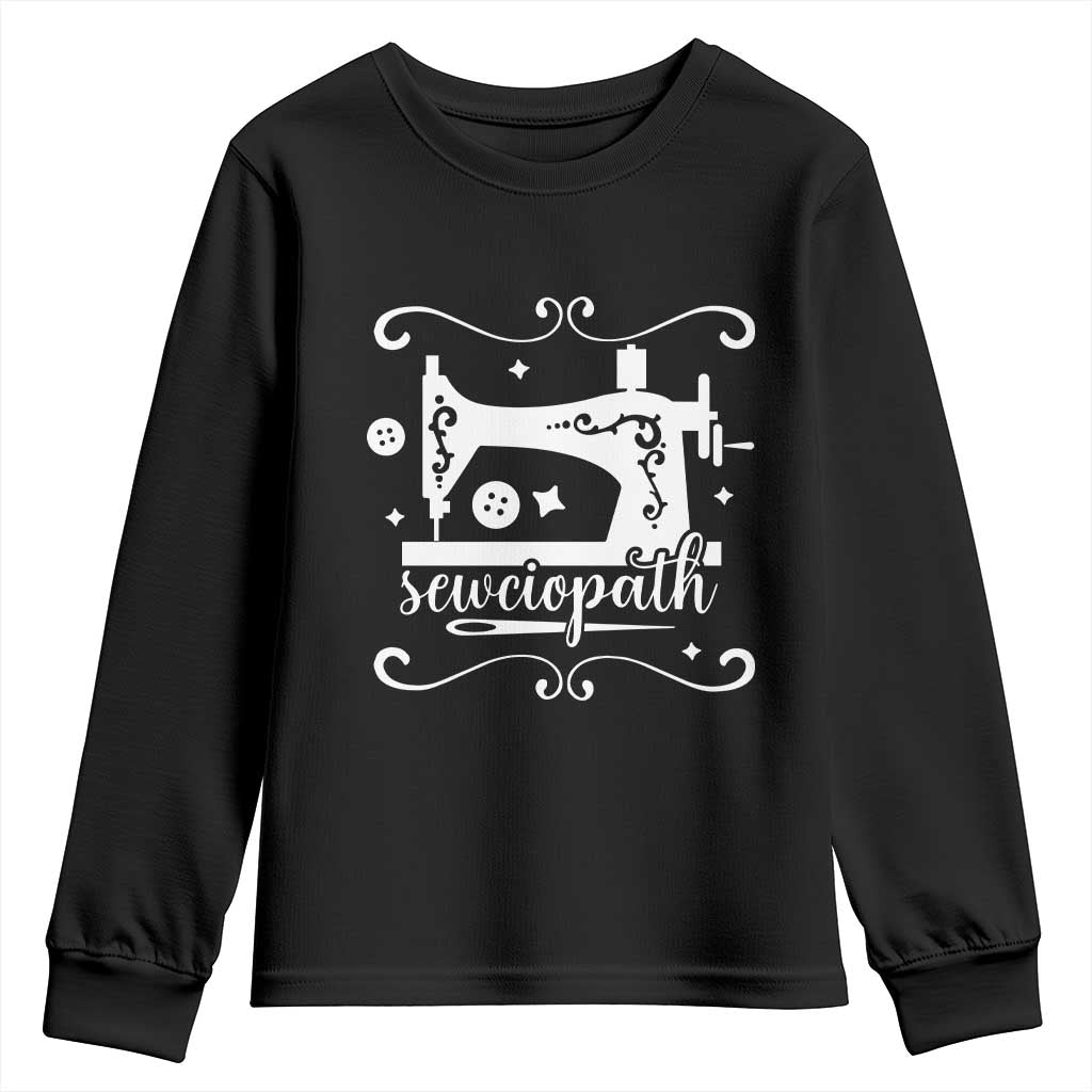 Sewing Lover Youth Sweatshirt Sewciopath Quilter Sewing Machine - Wonder Print Shop