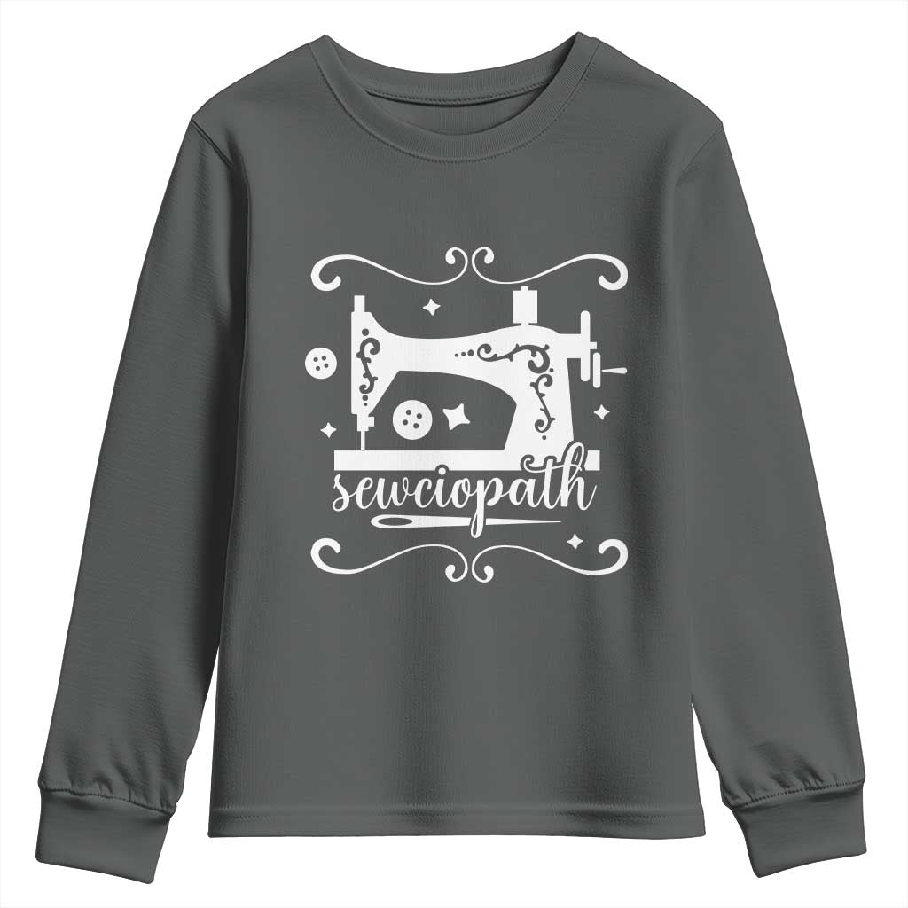 Sewing Lover Youth Sweatshirt Sewciopath Quilter Sewing Machine - Wonder Print Shop