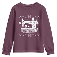 Sewing Lover Youth Sweatshirt Sewciopath Quilter Sewing Machine - Wonder Print Shop