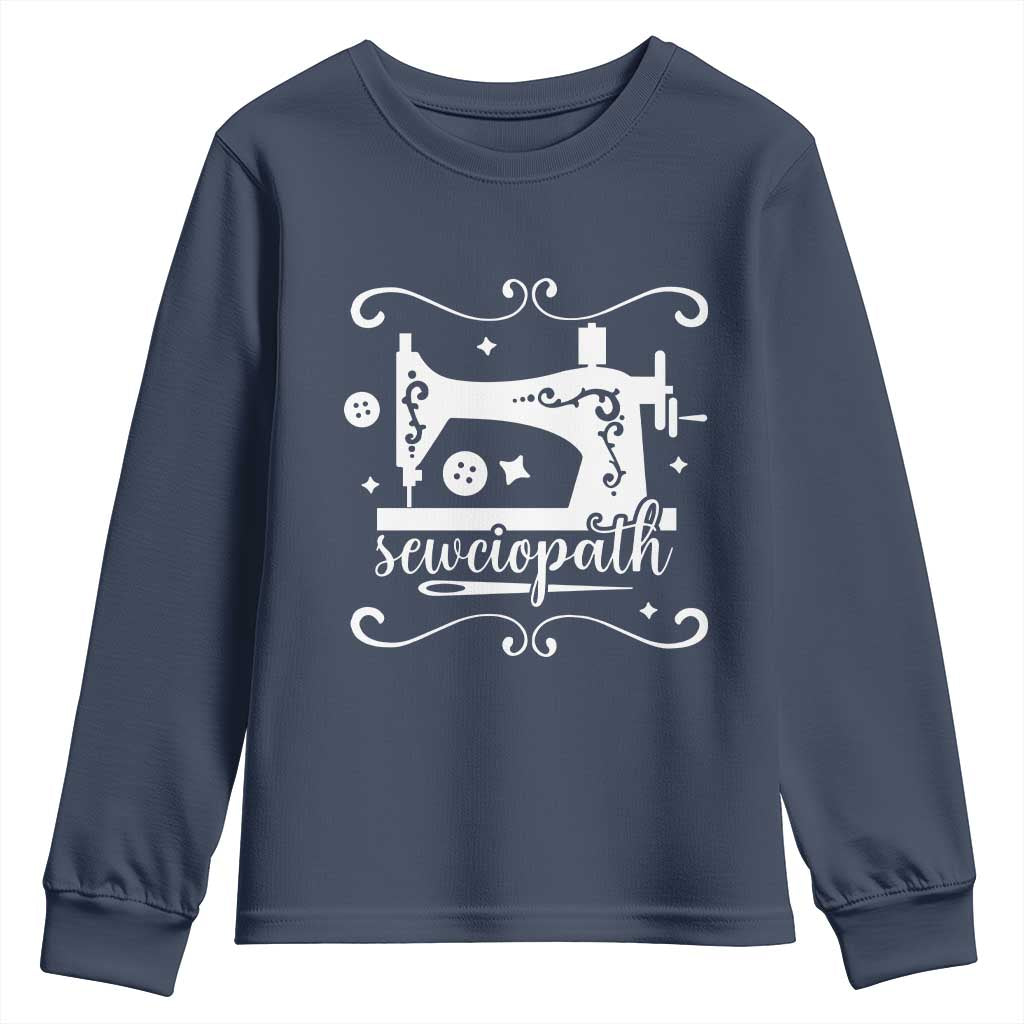 Sewing Lover Youth Sweatshirt Sewciopath Quilter Sewing Machine - Wonder Print Shop