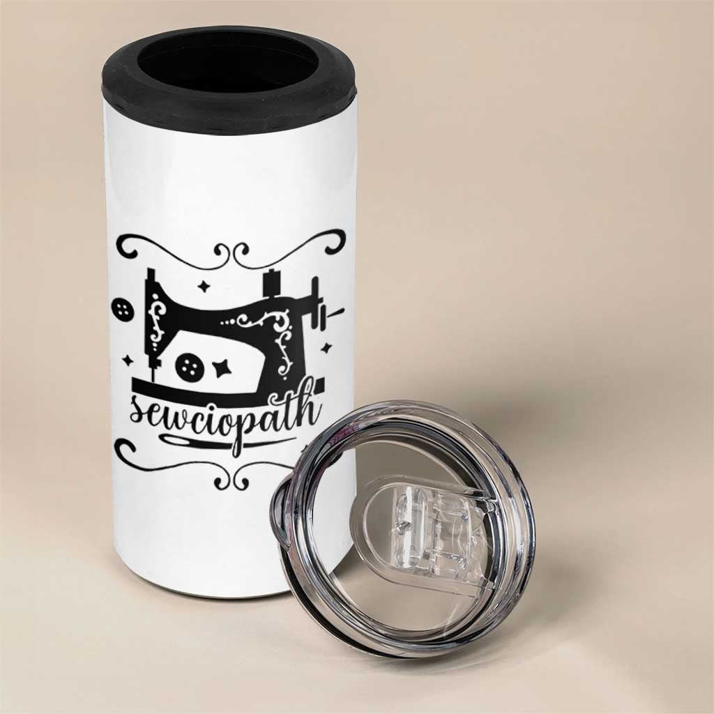 Sewing Lover 4 in 1 Can Cooler Tumbler Sewciopath Quilter Seamstress - Wonder Print Shop