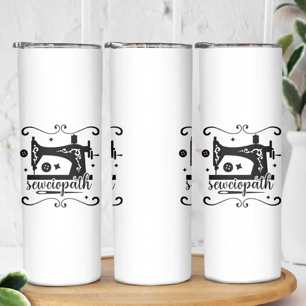 Sewing Lover Skinny Tumbler Sewciopath Quilter Seamstress - Wonder Print Shop