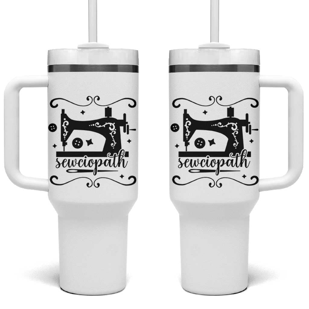 Sewing Lover Tumbler With Handle Sewciopath Quilter Seamstress - Wonder Print Shop