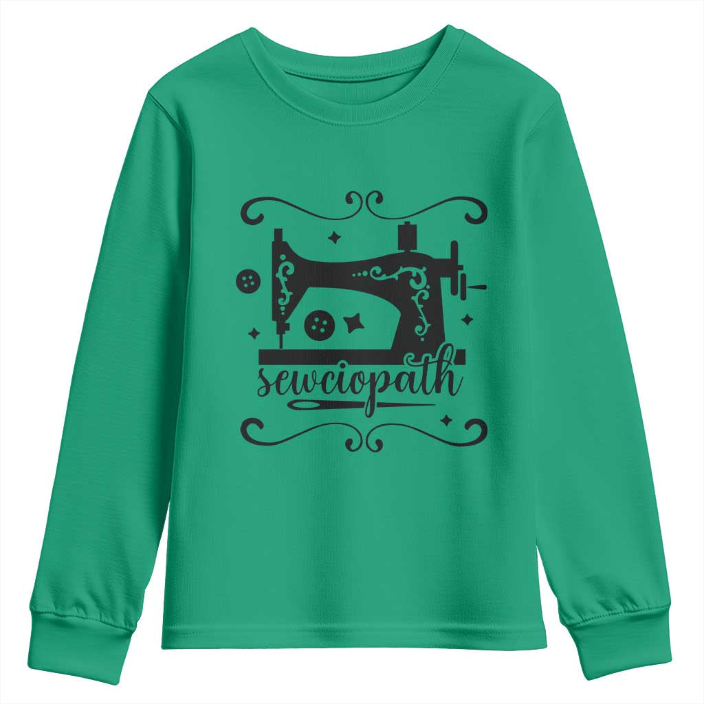 Sewing Lover Youth Sweatshirt Sewciopath Quilter Seamstress - Wonder Print Shop