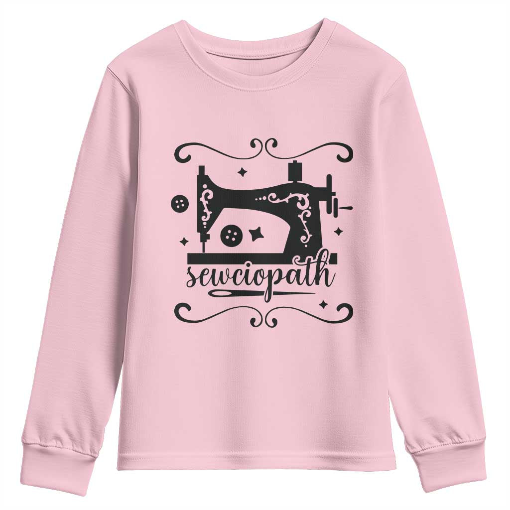 Sewing Lover Youth Sweatshirt Sewciopath Quilter Seamstress - Wonder Print Shop