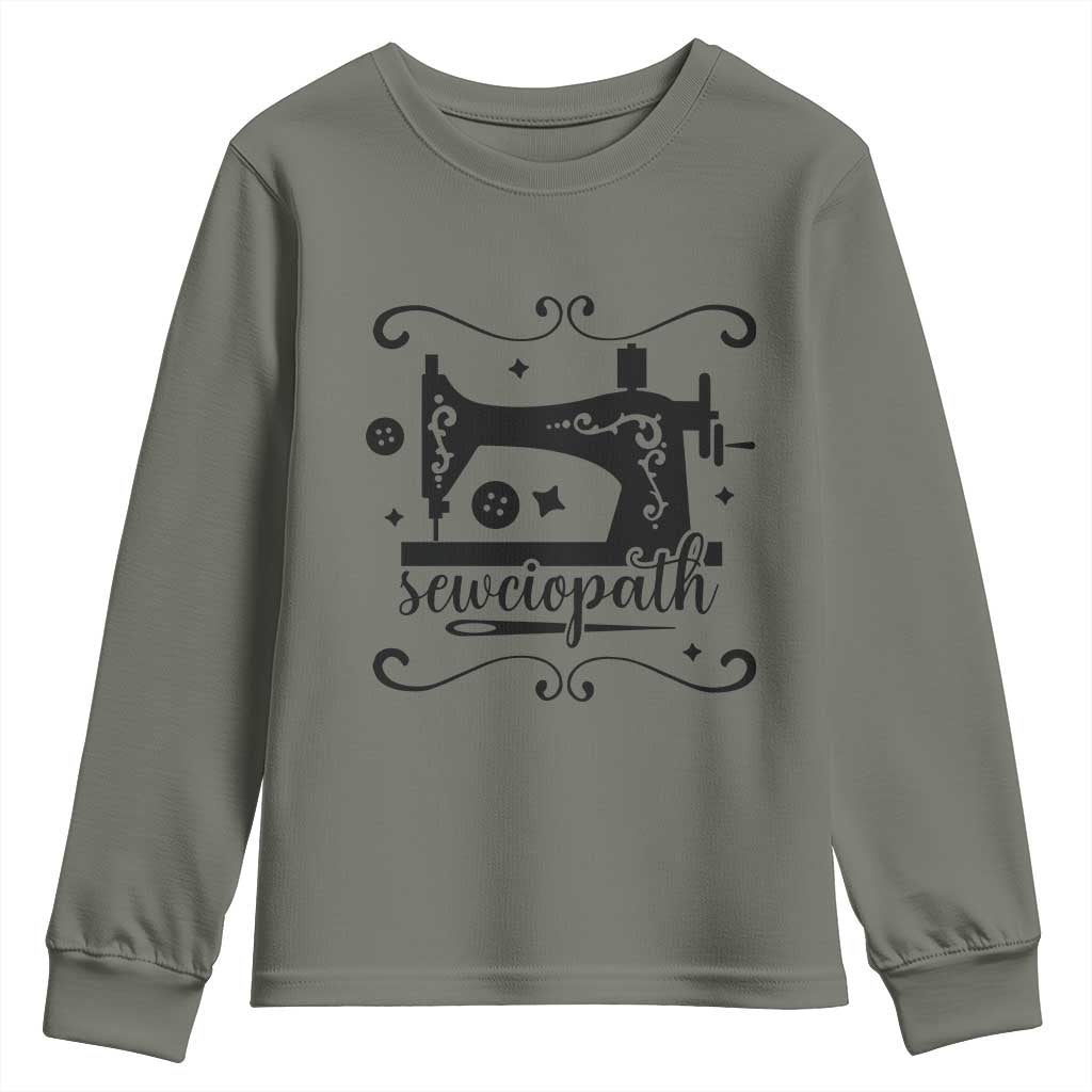 Sewing Lover Youth Sweatshirt Sewciopath Quilter Seamstress - Wonder Print Shop