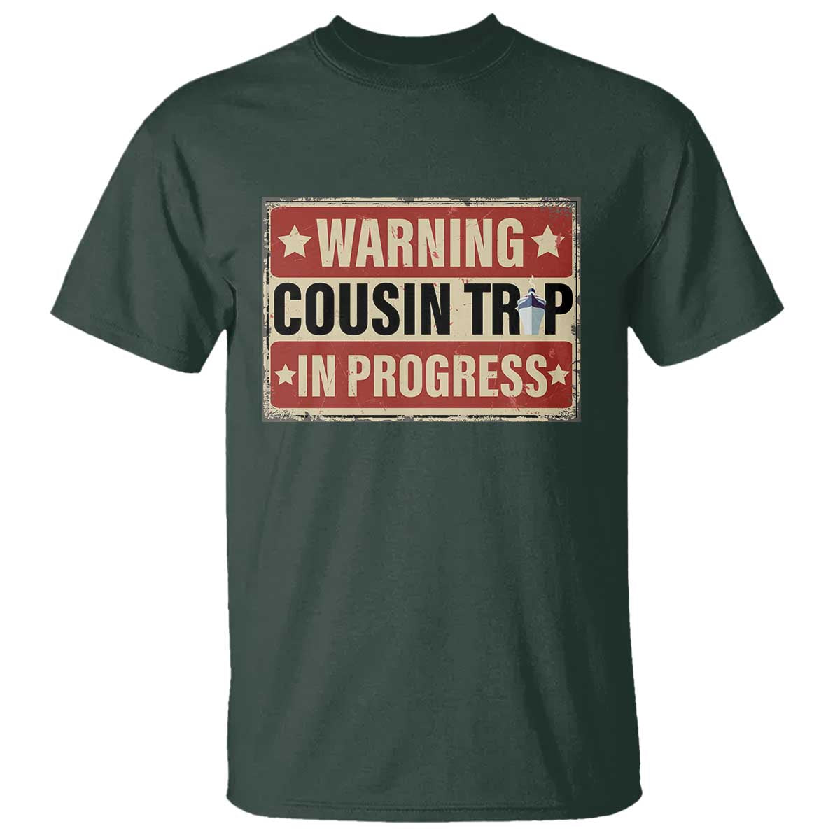 Funny Warning Cousin Trip In Progress T Shirt Vacation Family Matching Toddler Squad Vintage Cruise - Wonder Print Shop