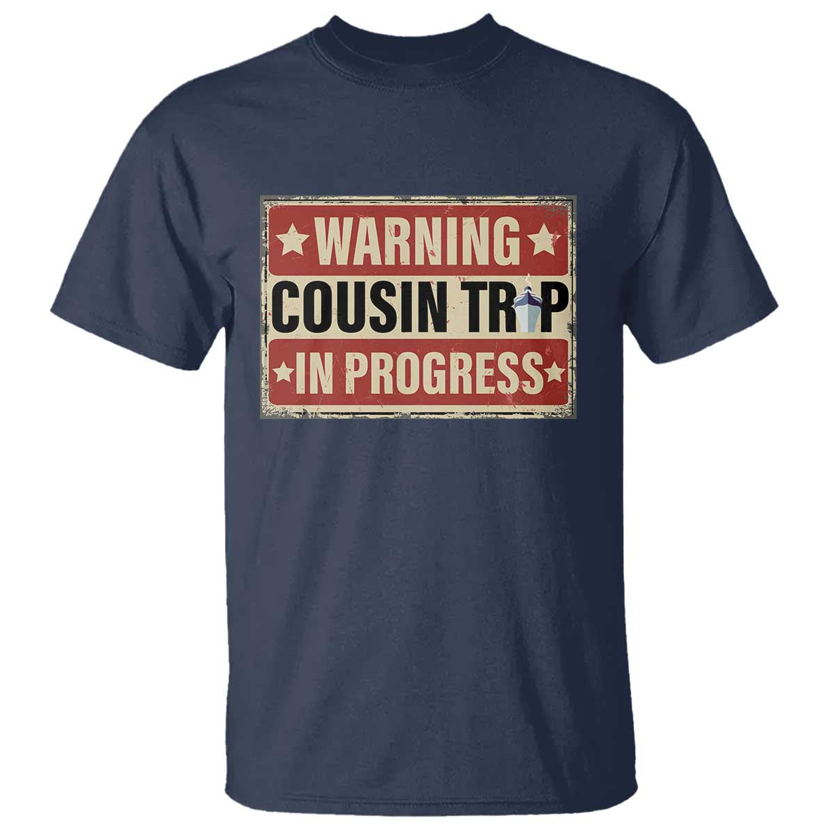 Funny Warning Cousin Trip In Progress T Shirt Vacation Family Matching Toddler Squad Vintage Cruise - Wonder Print Shop