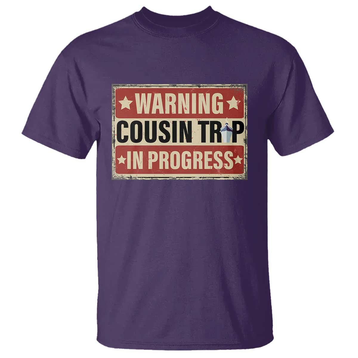 Funny Warning Cousin Trip In Progress T Shirt Vacation Family Matching Toddler Squad Vintage Cruise - Wonder Print Shop