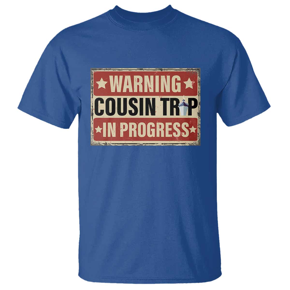 Funny Warning Cousin Trip In Progress T Shirt Vacation Family Matching Toddler Squad Vintage Cruise - Wonder Print Shop