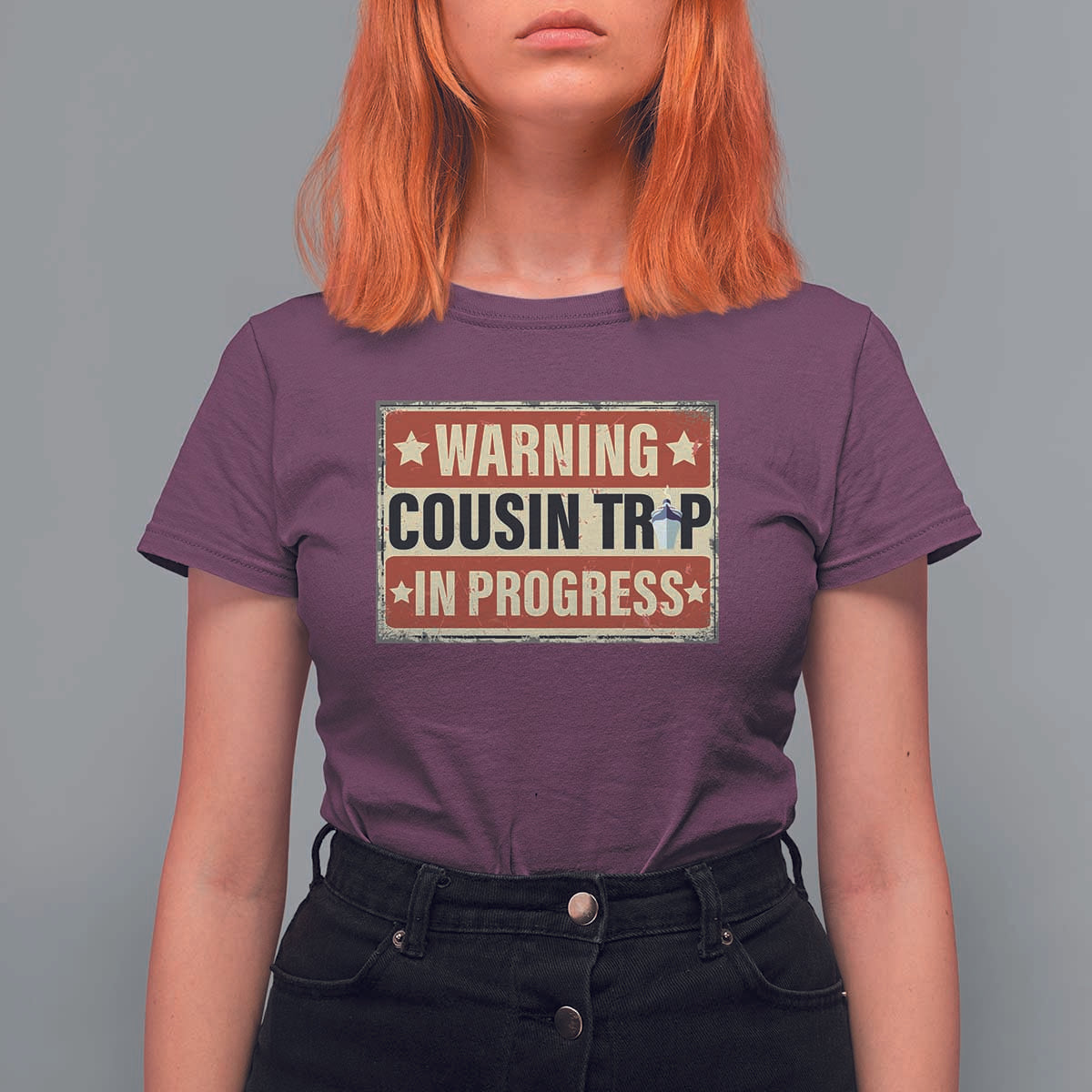 Funny Warning Cousin Trip In Progress T Shirt For Women Vacation Family Matching Toddler Squad Vintage Cruise - Wonder Print Shop