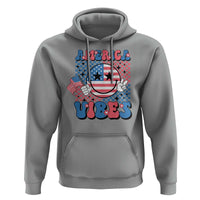 American Vibes Hoodie Retro Groovy USA Pride Flag 4th Of July - Wonder Print Shop