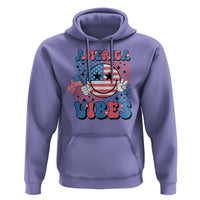 American Vibes Hoodie Retro Groovy USA Pride Flag 4th Of July - Wonder Print Shop