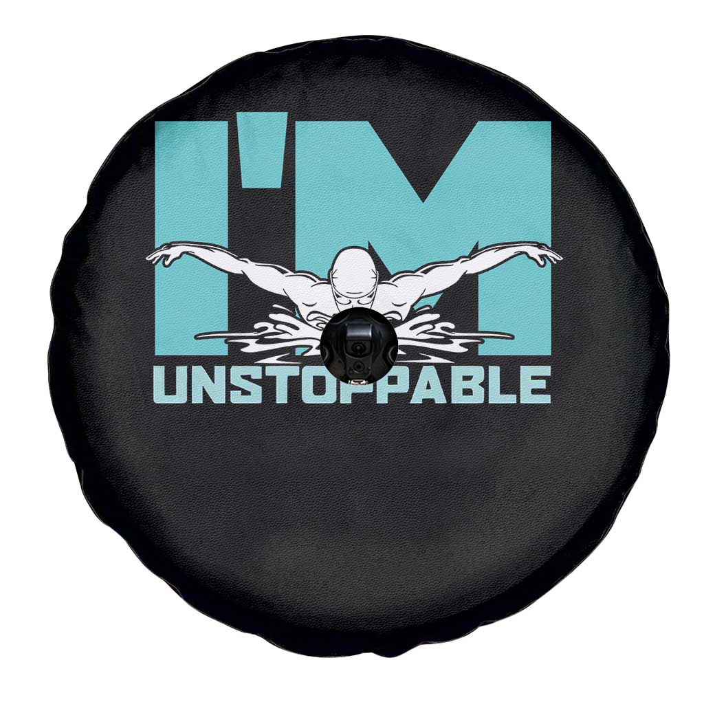 Funny Swimming Spare Tire Cover I'm Unstoppable Swim Cool Practice Butterfly Swimming - Wonder Print Shop