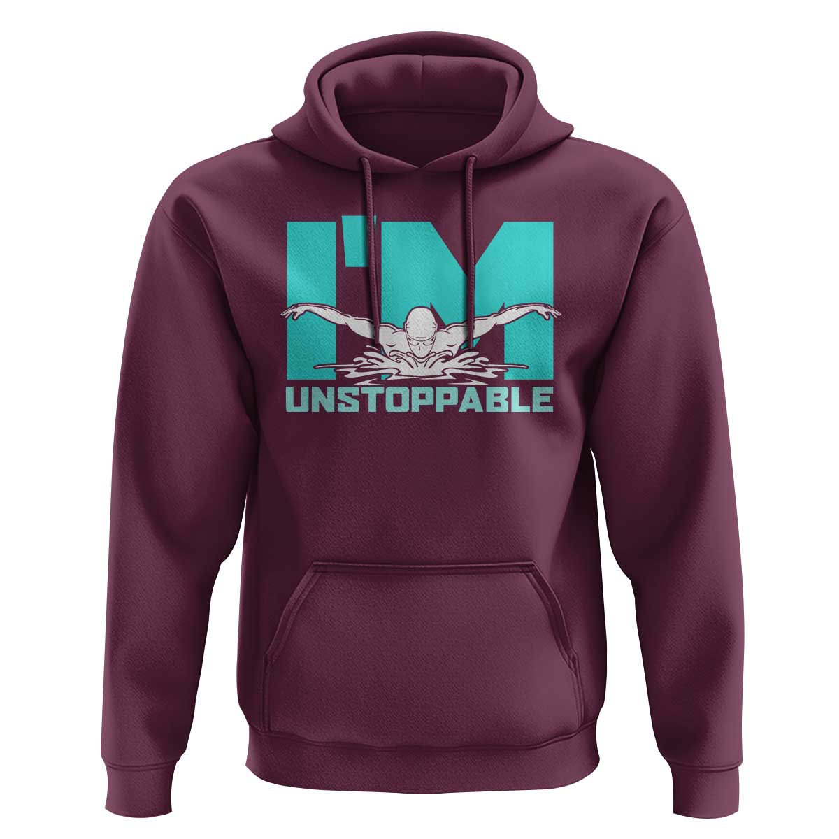 Funny Swimming Hoodie I'm Unstoppable Swim Cool Practice Butterfly Swimming - Wonder Print Shop