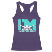 Funny Swimming Racerback Tank Top I'm Unstoppable Swim Cool Practice Butterfly Swimming - Wonder Print Shop