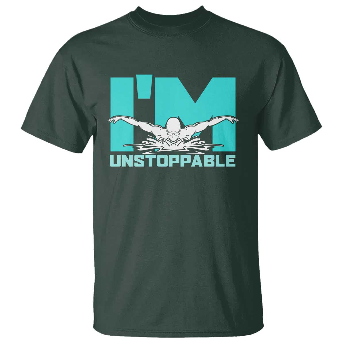 Funny Swimming T Shirt I'm Unstoppable Swim Cool Practice Butterfly Swimming - Wonder Print Shop