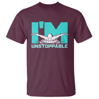 Funny Swimming T Shirt I'm Unstoppable Swim Cool Practice Butterfly Swimming - Wonder Print Shop