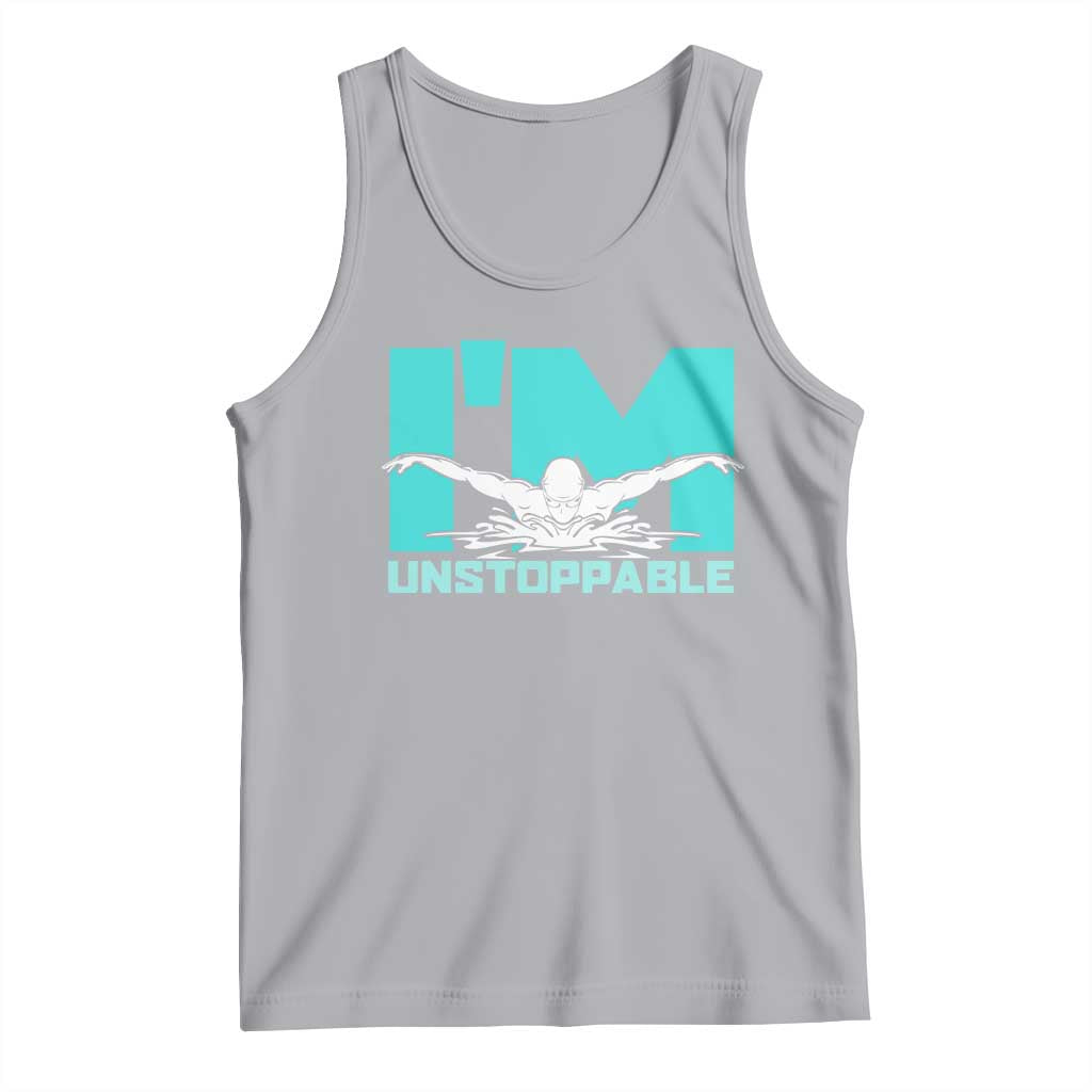 Funny Swimming Tank Top I'm Unstoppable Swim Cool Practice Butterfly Swimming - Wonder Print Shop